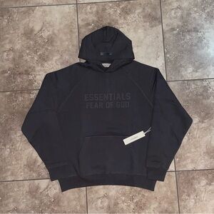 Fear of God Essentials Hoodie Off Black FW22 Medium